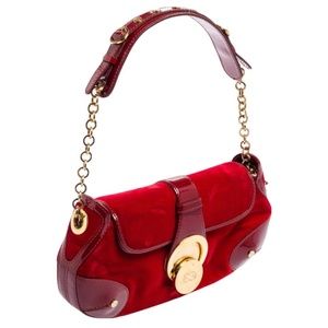 Escada Red Velvet Purse